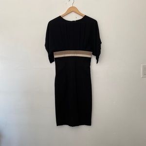 ICEBERG Black Short Sleeve Sheath Pencil Mini Dress